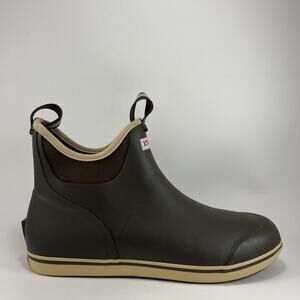 Xtratuf 6” Ankle Deck Boots Mens Size 13 Chocolate Tan Rubber Slip On Rain Boots